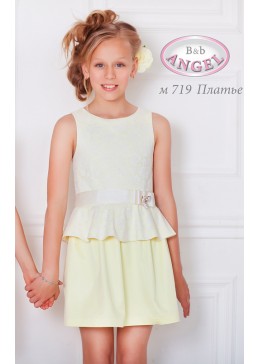 Baby Angel нарядное платье для девочки лимон 719